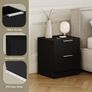 Drawer Bedside Cabinets Set of 2 Black Image 5