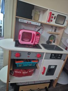 Wooden toy kitchen + more