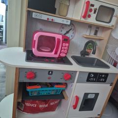 Wooden toy kitchen + more