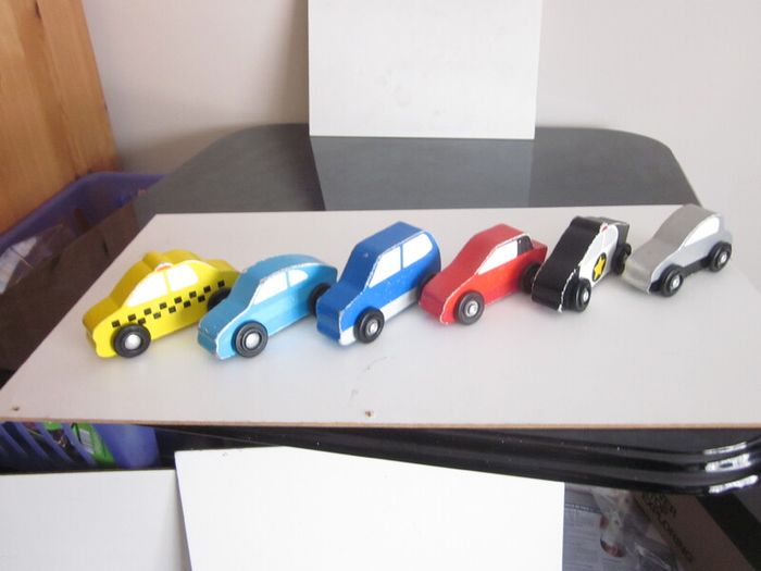 Melissa & Doug Wooden Car Set