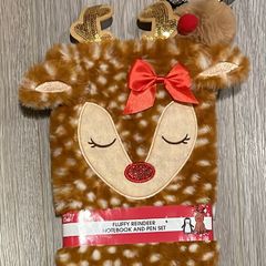 BRAND NEW Christmas Reindeer Kids Notebook & Pen