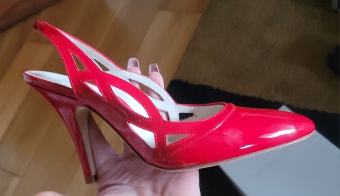 Martinez Valero Red Patent Leather Ladies Shoes Size 5 UK 38 EU