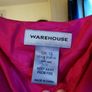 WAREHOUSE 100% Silk Strap Ruffle Dress UK 12 Image 3