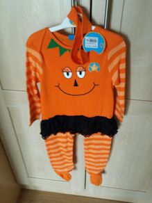Halloween Fancy dress all in one outfit pumpkin outfit size 18 mths to 2 yrs