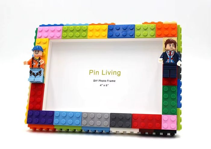 DIY Building Blocks Photo Frame For Home Decoration Creative Family Activity Educational Lego Fan Gift