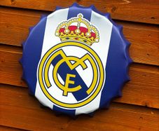 Real Madrid metal wall bottle cap