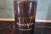 Large ceramic brass table lighter BV Canadian Whisky