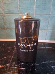 Large ceramic brass table lighter BV Canadian Whisky