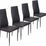 Stunning Modern Faux Leather Black White Dining Chair Chairs Set Dining Kitchen Room Chair SET OF 4 (FREE POSTAGE) Image 4