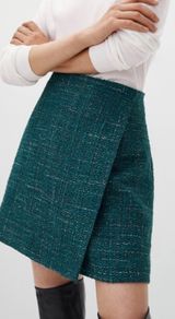 Massimo Dutti textured crossover skirt