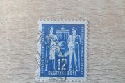 East Germany 1949 "Postal Workers' Union Congress" 12 Pfennig Stamp cancelled - free standard postage