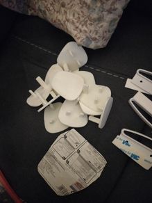 Child safety plugs and drawer safety locks