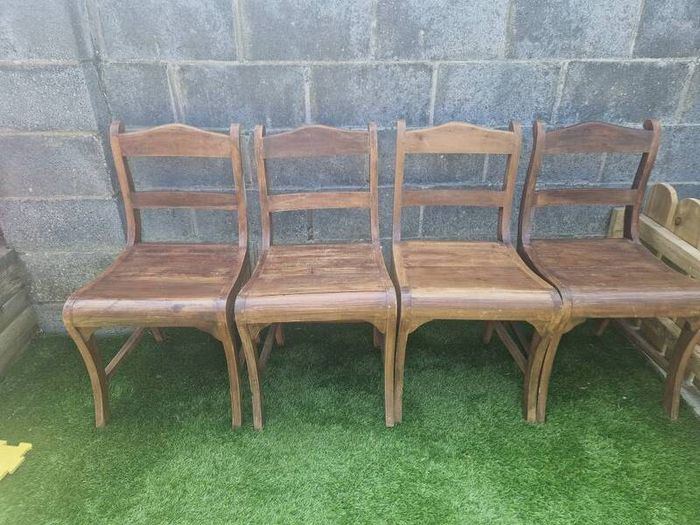 Vintage Bespoke Handcrafted Chairs x 4