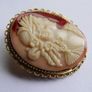 Vintage Gold Plated Shell Ornate Cameo Brooch Image 7