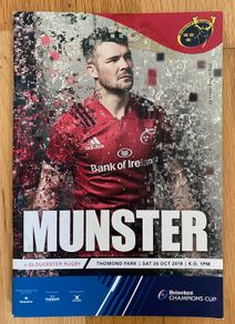 2018 Munster v Gloucester - Champions Cup Programme