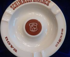 vintage glass ashtray  SCHIMMELPENNINCK cigars
