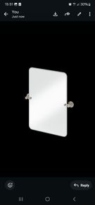 Burlington Rectangular Swivel Mirror Brushed nickel