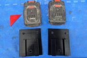 Two Wall Brackets for Parkside Batteries