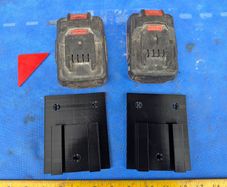 Two Wall Brackets for Parkside Batteries