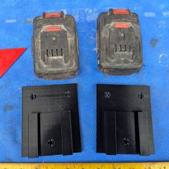 Two Wall Brackets for Parkside Batteries