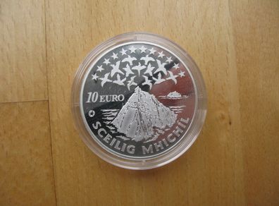10 Euro Silver  Proof  Coin 2008. Sceilig Mhichil