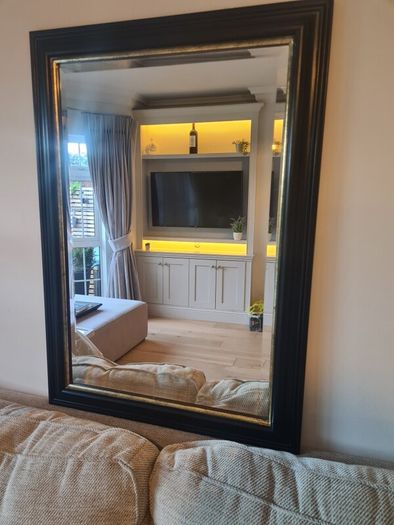 Large Charcoal Black Wall Mirror