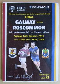 2019 Galway v Roscommon - Connacht GAA Senior Football League Final Programme