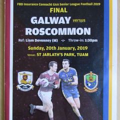 2019 Galway v Roscommon - Connacht GAA Senior Football League Final Programme