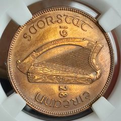 1928 Ireland Proof 1d Freestate Penny,, registered post exta 9 euro Read description