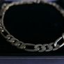 Vintage Sterling Silver 925 Figaro Link Bracelet Chain length 8" - 7,2g Image 6