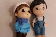 Mini Boys Statue Cake Decorations