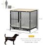 Dog Crate, Dog Box, Water-Resistant Mat, Removable Bottom Tray, Lockable, Black, 80 x 55 x 71 cm Image 2