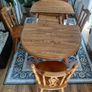 Solid Oak Extendable Dining Table and Chairs excellent Condition Image 3