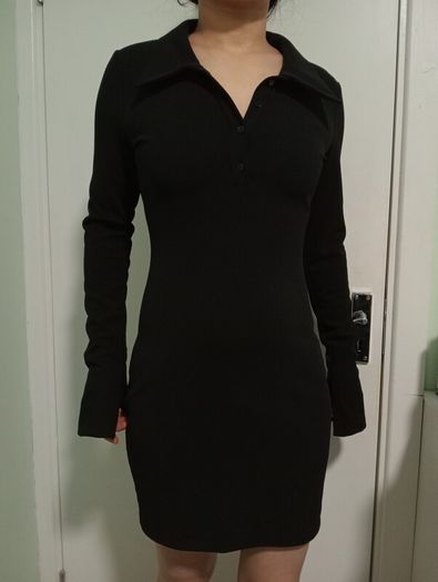 Zara black long sleeve dress