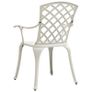 Garden Chairs 4 pcs Cast Aluminium White Image 5