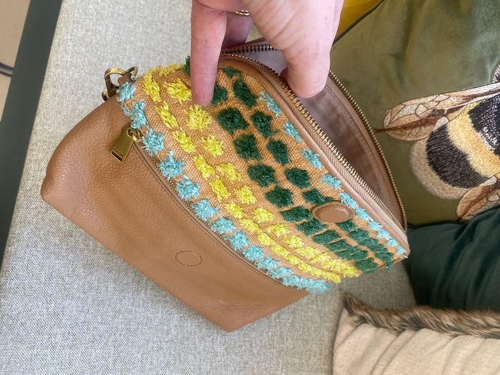 Fossil leather clutch bag. Unique sample bag