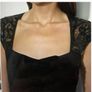 Lauren Ralph Lauren dress midnight blue with open back. Square neck, sequin lace cap sleeves,ruching, open back, concealed side zip closure. In great condition-only worn once. Image 4