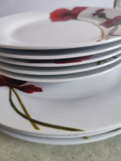 Rayware Alpine Poppy Teapot plus 5 Aynsley dessert plates and 3 dinner plates BREEZE everyday use.