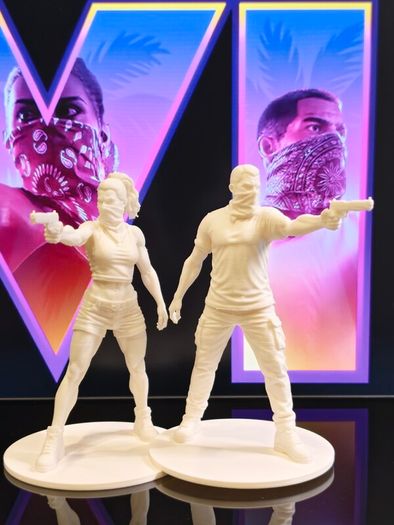 3D Printed Jason Duval and Lucia Caminos From GTA 6 (VI)