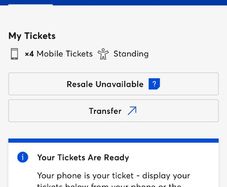 Chasing Abbey tickets x 4