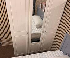 White and Oak Wardrobe - 3 Door