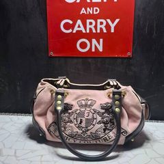 Juicy Couture Handbag, Vintage Juicy Couture Bag Y2K Bag Vintage Bag Pink Velvet
