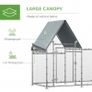 Walk In Chicken Run, Large Galvanized Chicken Coop Hen House Poultry Coops Cages Rabbit Hutch Metal Enclosure with Water-Resist Cover for Outdoor 200 x 105 x 172cm (FREE SHIPPING) Image 7