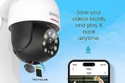 Security Camera Outdoor, CCTV Camera with Auto Tracking, Sound-Light Alarm, WiFi Home Security Camera Support Pan-Tilt 360 View, 2-Way Audio, Color Night Vision, Waterproof