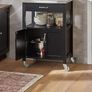 Kitchen cabinet mini kitchen island portable on wheels steel or wooden top Image 6