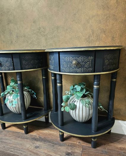 Half moon side tables / Nightstands