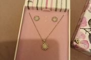 Matching silver pendant and earrings set