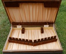 Antique Cutlery Box, Wooden