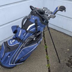 Golf Set - Complete Cleveland Irons, Ping 3 Wood, MD Wedges, Wilson Putter & Stand Bag