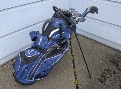 Golf Set - Complete Cleveland Irons, Ping 3 Wood, MD Wedges, Wilson Putter & Stand Bag